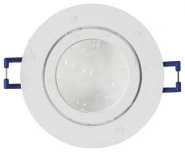 Einbaurahmen rund, Clip-Verschluss, IP44, weiß für Feuchträume, Lochmaß: 60 mm